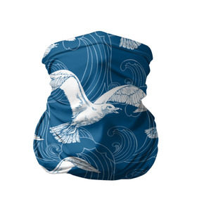 Бандана-труба 3D с принтом Чайки в Новосибирске, 100% полиэстер, ткань с особыми свойствами — Activecool | плотность 150‒180 г/м2; хорошо тянется, но сохраняет форму | Тематика изображения на принте: небо | полет | птицы | чайки