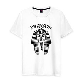 Мужская футболка хлопок с принтом Pharaoh в Новосибирске, 100% хлопок | прямой крой, круглый вырез горловины, длина до линии бедер, слегка спущенное плечо. | black | rap | trap | рэп | скр | фара | фараон