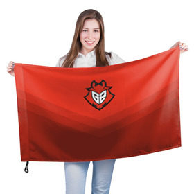 Флаг 3D с принтом G2 eSports в Новосибирске, 100% полиэстер | плотность ткани — 95 г/м2, размер — 67 х 109 см. Принт наносится с одной стороны | csgo | cyber | esports | g2 | team | г2 | ксго
