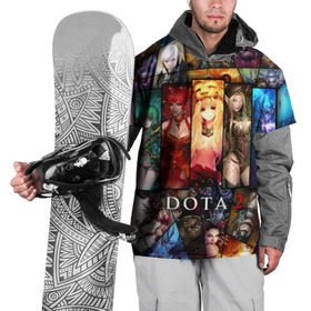 Накидка на куртку 3D с принтом Dota-2 Девушки в Новосибирске, 100% полиэстер |  | Тематика изображения на принте: dota 2 коллаж | девушки | игра | монстры | оружие
