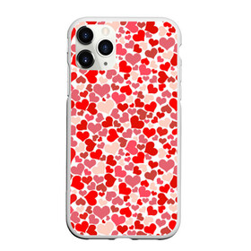 Чехол для iPhone 11 Pro матовый с принтом Сердца любовь орнамент праз в Новосибирске, Силикон |  | Тематика изображения на принте: любовь | орнамент | праздник | сердца