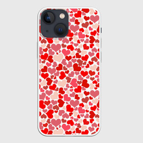 Чехол для iPhone 13 mini с принтом Сердца, любовь, орнамент, праз в Новосибирске,  |  | любовь | орнамент | праздник | сердца
