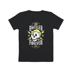 Детская футболка хлопок с принтом Dweller Forever в Новосибирске, 100% хлопок | круглый вырез горловины, полуприлегающий силуэт, длина до линии бедер | boy | fallout | pip | vault | убежище | фаллаут