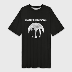 Платье-футболка 3D с принтом Imagine dragons в Новосибирске,  |  | dragons | imagine | rock | драгонз | имэджн | рок