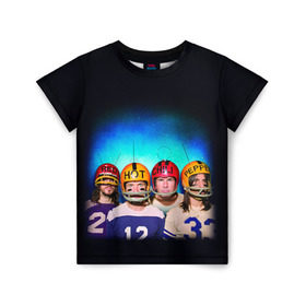 Детская футболка 3D с принтом Red Hot Chili Peppers в Новосибирске, 100% гипоаллергенный полиэфир | прямой крой, круглый вырез горловины, длина до линии бедер, чуть спущенное плечо, ткань немного тянется | chili | heavy | hot | metal | peppers | red | rhcp | rock | trash | кидис | метал | рок | хеви | энтони