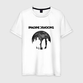 Мужская футболка хлопок с принтом Imagine dragons в Новосибирске, 100% хлопок | прямой крой, круглый вырез горловины, длина до линии бедер, слегка спущенное плечо. | dragons | imagine | rock | драгонз | имэдж | рок