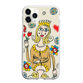 Чехол для iPhone 11 Pro матовый с принтом Червовая дама в Новосибирске, Силикон |  | 14 февраля | love | влюбленные | карты | королева | король | лав | любовь | пара | парные | подарок