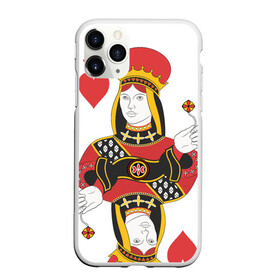 Чехол для iPhone 11 Pro матовый с принтом Дама в Новосибирске, Силикон |  | 14 февраля | love | влюбленные | карты | королева | король | лав | любовь | пара | парные | подарок