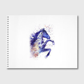 Альбом для рисования с принтом Лошадь Арт 4 в Новосибирске, 100% бумага
 | матовая бумага, плотность 200 мг. | horse | horseshoe | акварель | головалошади | грива | единорог | жеребец | животные | конь | лошадь | лошадьскрыльями | подкова | природа | рисуноккрасками