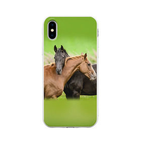 Чехол для Apple iPhone X силиконовый матовый с принтом Лошади 2 в Новосибирске, Силикон | Печать на задней стороне чехла, без боковой панели | Тематика изображения на принте: horse | horseshoe | акварель | головалошади | грива | единорог | жеребец | животные | конь | лошадь | лошадьскрыльями | подкова | природа | рисуноккрасками