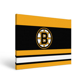 Холст прямоугольный с принтом Boston Bruins в Новосибирске, 100% ПВХ |  | Тематика изображения на принте: boston bruins | hockey | nhl | нхл | спорт | хоккей