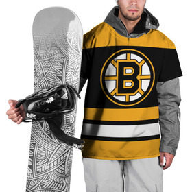 Накидка на куртку 3D с принтом Boston Bruins в Новосибирске, 100% полиэстер |  | Тематика изображения на принте: boston bruins | hockey | nhl | нхл | спорт | хоккей