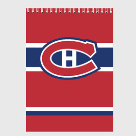 Скетчбук с принтом Montreal Canadiens в Новосибирске, 100% бумага
 | 48 листов, плотность листов — 100 г/м2, плотность картонной обложки — 250 г/м2. Листы скреплены сверху удобной пружинной спиралью | hockey | montreal canadien | nhl | нхл | спорт | хоккей