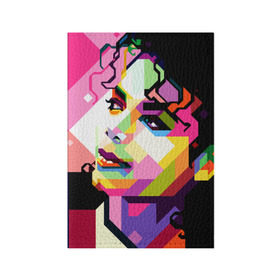 Обложка для паспорта матовая кожа с принтом Майкл Джексон в Новосибирске, натуральная матовая кожа | размер 19,3 х 13,7 см; прозрачные пластиковые крепления | Тематика изображения на принте: michael jackson | майкл джексон | поп арт | портрет
