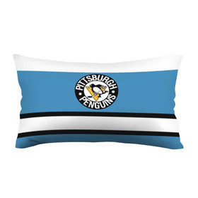 Подушка 3D антистресс с принтом Pittsburgh Penguins blue в Новосибирске, наволочка — 100% полиэстер, наполнитель — вспененный полистирол | состоит из подушки и наволочки на молнии | hockey | nhl | pittsburgh penguins | нхл | хоккей