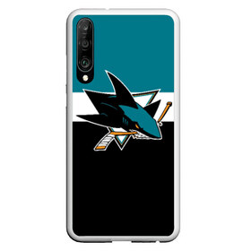 Чехол для Honor P30 с принтом San Jose Sharks в Новосибирске, Силикон | Область печати: задняя сторона чехла, без боковых панелей | hockey | nhl | san jose sharks | нхл | спорт | хоккей