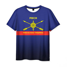 Мужская футболка 3D с принтом Ракетные Войска в Новосибирске, 100% полиэфир | прямой крой, круглый вырез горловины, длина до линии бедер | рвсн
