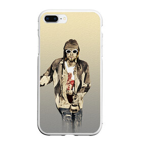Чехол для iPhone 7Plus/8 Plus матовый с принтом Nirvana в Новосибирске, Силикон | Область печати: задняя сторона чехла, без боковых панелей | cobain | curt | nirvana | rock | группа | кобейн | курт | нирвана | рок