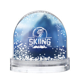 Водяной шар с принтом Лыжный спорт в Новосибирске, Пластик | Изображение внутри шара печатается на глянцевой фотобумаге с двух сторон | extreme | ski | skiing | горнолыжное | горные лыжи | лыжник | фристайл | экстрим