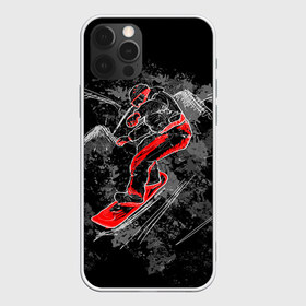 Чехол для iPhone 12 Pro Max с принтом Сноубордист в Новосибирске, Силикон |  | Тематика изображения на принте: extreme | snowboard | сноуборд | сноубордист | экстрим