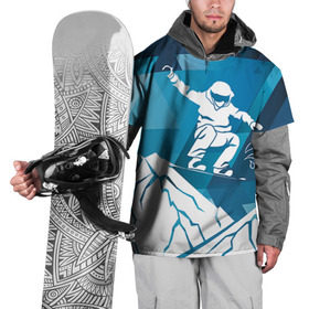 Накидка на куртку 3D с принтом Горы и сноубордист в Новосибирске, 100% полиэстер |  | Тематика изображения на принте: extreme | snowboard | сноуборд | сноубордист | экстрим