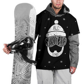 Накидка на куртку 3D с принтом Бородатый сноубордист в Новосибирске, 100% полиэстер |  | Тематика изображения на принте: extreme | snowboard | сноуборд | сноубордист | экстрим