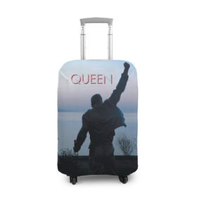 Чехол для чемодана 3D с принтом Queen в Новосибирске, 86% полиэфир, 14% спандекс | двустороннее нанесение принта, прорези для ручек и колес | freddie | heavy | mercury | metal | queen | rock | квин | куин | меркури | меркюри | метал | рок | фредди меркьюри | фреди | хэви