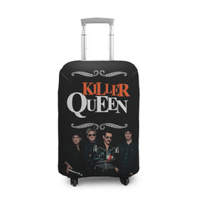 Чехол для чемодана 3D с принтом Killer Queen в Новосибирске, 86% полиэфир, 14% спандекс | двустороннее нанесение принта, прорези для ручек и колес | freddie | heavy | mercury | metal | queen | rock | квин | куин | меркури | меркюри | метал | рок | фредди меркьюри | фреди | хэви