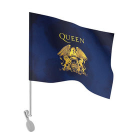 Флаг для автомобиля с принтом Группа Queen в Новосибирске, 100% полиэстер | Размер: 30*21 см | freddie | heavy | mercury | metal | queen | rock | квин | куин | меркури | меркюри | метал | рок | фредди меркьюри | фреди | хэви