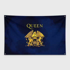 Флаг-баннер с принтом Группа Queen в Новосибирске, 100% полиэстер | размер 67 х 109 см, плотность ткани — 95 г/м2; по краям флага есть четыре люверса для крепления | freddie | heavy | mercury | metal | queen | rock | квин | куин | меркури | меркюри | метал | рок | фредди меркьюри | фреди | хэви