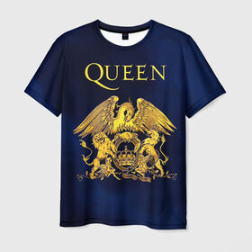 Мужская футболка 3D с принтом Группа Queen в Новосибирске, 100% полиэфир | прямой крой, круглый вырез горловины, длина до линии бедер | freddie | heavy | mercury | metal | queen | rock | квин | куин | меркури | меркюри | метал | рок | фредди меркьюри | фреди | хэви