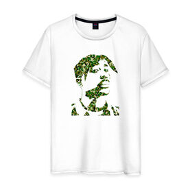Мужская футболка хлопок с принтом 2pac camouflage в Новосибирске, 100% хлопок | прямой крой, круглый вырез горловины, длина до линии бедер, слегка спущенное плечо. | 
