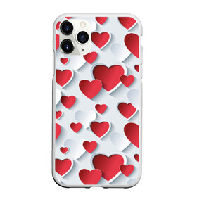 Чехол для iPhone 11 Pro матовый с принтом Сердца в Новосибирске, Силикон |  | Тематика изображения на принте: день святого валентина | любовь | сердца