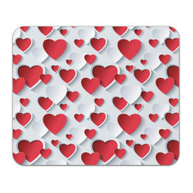 Коврик прямоугольный с принтом Сердца в Новосибирске, натуральный каучук | размер 230 х 185 мм; запечатка лицевой стороны | день святого валентина | любовь | сердца