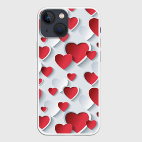 Чехол для iPhone 13 mini с принтом Сердца в Новосибирске,  |  | день святого валентина | любовь | сердца