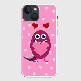 Чехол для iPhone 13 mini с принтом Чудик с сердцем в Новосибирске,  |  | 14 февраля | love | валентин | влюбленные | любовь | сердечко | сердце | чудик