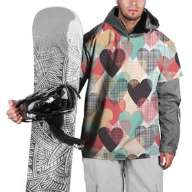 Накидка на куртку 3D с принтом Сердечки в Новосибирске, 100% полиэстер |  | 14 февраля | love | валентин | влюбленные | любовь | сердечко | сердце