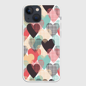 Чехол для iPhone 13 mini с принтом Сердечки в Новосибирске,  |  | 14 февраля | love | валентин | влюбленные | любовь | сердечко | сердце