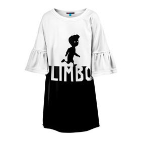 Детское платье 3D с принтом Limbo в Новосибирске, 100% полиэстер | прямой силуэт, чуть расширенный к низу. Круглая горловина, на рукавах — воланы | limbo | игра | лимбо | мальчик