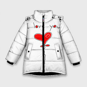 Зимняя куртка для девочек 3D с принтом Я тебя люблю в Новосибирске, ткань верха — 100% полиэстер; подклад — 100% полиэстер, утеплитель — 100% полиэстер. | длина ниже бедра, удлиненная спинка, воротник стойка и отстегивающийся капюшон. Есть боковые карманы с листочкой на кнопках, утяжки по низу изделия и внутренний карман на молнии. 

Предусмотрены светоотражающий принт на спинке, радужный светоотражающий элемент на пуллере молнии и на резинке для утяжки. | воздушный | сердце | шар | я тебя люблю