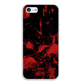 Чехол для iPhone 5/5S матовый с принтом Следы крови в Новосибирске, Силикон | Область печати: задняя сторона чехла, без боковых панелей | blood | кровь | следы