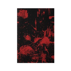 Обложка для паспорта матовая кожа с принтом Следы крови в Новосибирске, натуральная матовая кожа | размер 19,3 х 13,7 см; прозрачные пластиковые крепления | Тематика изображения на принте: blood | кровь | следы