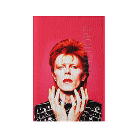Обложка для паспорта матовая кожа с принтом Ziggy Stardust в Новосибирске, натуральная матовая кожа | размер 19,3 х 13,7 см; прозрачные пластиковые крепления | bowie | david | ziggy stardust | боуи | дэвид | музыкант | певец | рок
