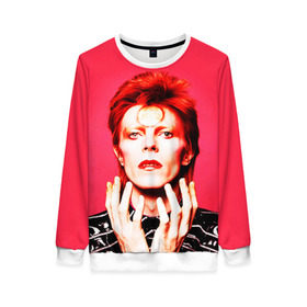 Женский свитшот 3D с принтом Ziggy Stardust в Новосибирске, 100% полиэстер с мягким внутренним слоем | круглый вырез горловины, мягкая резинка на манжетах и поясе, свободная посадка по фигуре | bowie | david | ziggy stardust | боуи | дэвид | музыкант | певец | рок