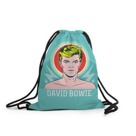 Рюкзак-мешок 3D с принтом David Bowie в Новосибирске, 100% полиэстер | плотность ткани — 200 г/м2, размер — 35 х 45 см; лямки — толстые шнурки, застежка на шнуровке, без карманов и подкладки | bowie | david | боуи | дэвид | музыкант | певец | рок