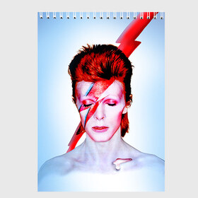 Скетчбук с принтом Aladdin sane в Новосибирске, 100% бумага
 | 48 листов, плотность листов — 100 г/м2, плотность картонной обложки — 250 г/м2. Листы скреплены сверху удобной пружинной спиралью | aladdin sane | bowie | david | боуи | дэвид | музыкант | певец | рок