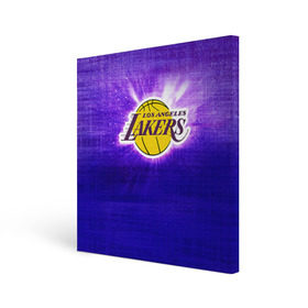 Холст квадратный с принтом Los Angeles Lakers в Новосибирске, 100% ПВХ |  | basketball | la | lakers | los angeles | nba | баскет | баскетбол | баскетбольный | лейкерс | нба | спорт