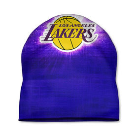 Шапка 3D с принтом Los Angeles Lakers в Новосибирске, 100% полиэстер | универсальный размер, печать по всей поверхности изделия | Тематика изображения на принте: basketball | la | lakers | los angeles | nba | баскет | баскетбол | баскетбольный | лейкерс | нба | спорт