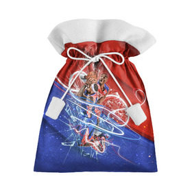 Подарочный 3D мешок с принтом Игра баскетбол в Новосибирске, 100% полиэстер | Размер: 29*39 см | Тематика изображения на принте: basketball | nba | нба