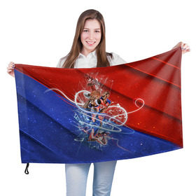 Флаг 3D с принтом Игра баскетбол в Новосибирске, 100% полиэстер | плотность ткани — 95 г/м2, размер — 67 х 109 см. Принт наносится с одной стороны | basketball | nba | нба